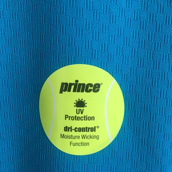 Last One NWT Prince Golf Shirt Moisture Wicking Blue UV Protection Men’s Small - Picture 3 of 3